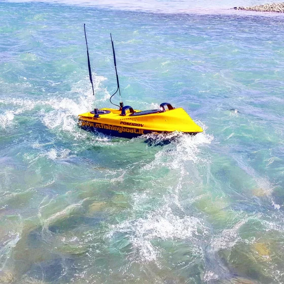 surfcasting bait boat rc sea bait boat poseidon 100% waterproof